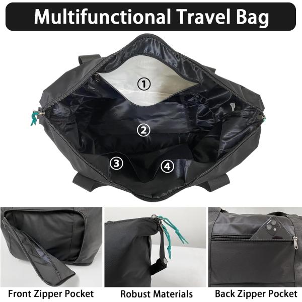 Large Capacity Waterproof Foldable Duffel Travel Bag Lightweight Oxford Fabric Portable