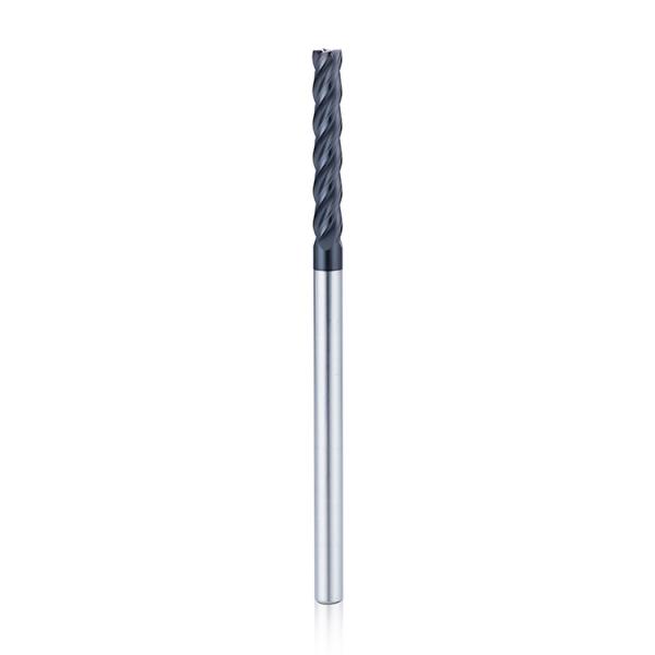 Copper Long Neck Micro Diameter End Mill TiAlN Coating For Precise Machining