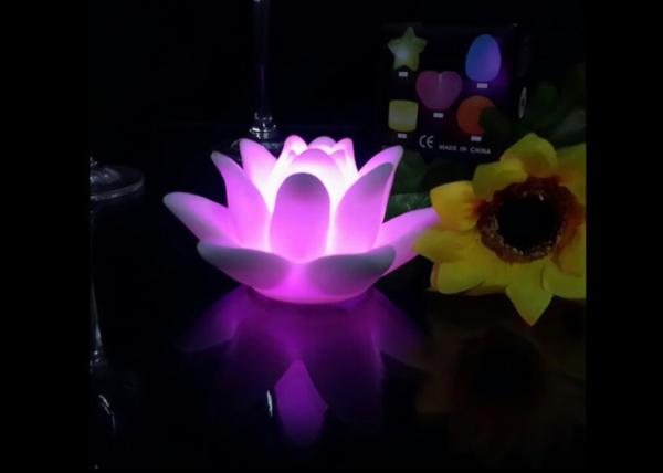 7 Colors Fade LED Lotus Flower Table Lamp Waterproof With OFF / ON Button