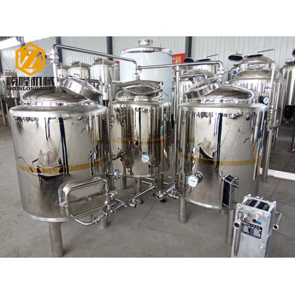 Shinning Mirror Polish Mini Beer Brewery Equipment 500L Pub Brewery With 2 Fermenters