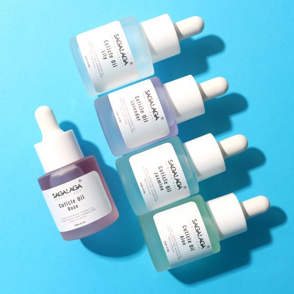 Scented Cuticle Oil Droplet Bottle with Dropper Organic pink Cuticle Oil Custom logo Packaging Scented Nail Oil Cuticle Care