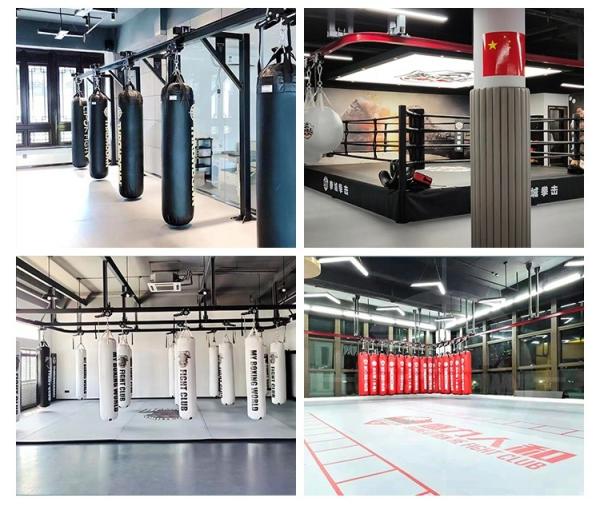 Martial Arts Square MMA Punching Bag Rack HIIT Training System