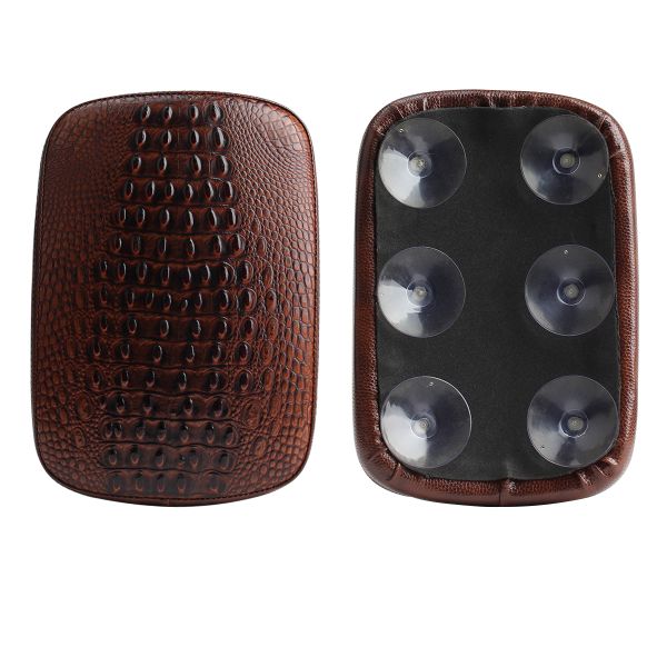 8 Suction Cup crocodile Leather Brown 8 Sucker Vintage Cushion Motorcycle Seat for Harley Sportster XL1200 883 72 48