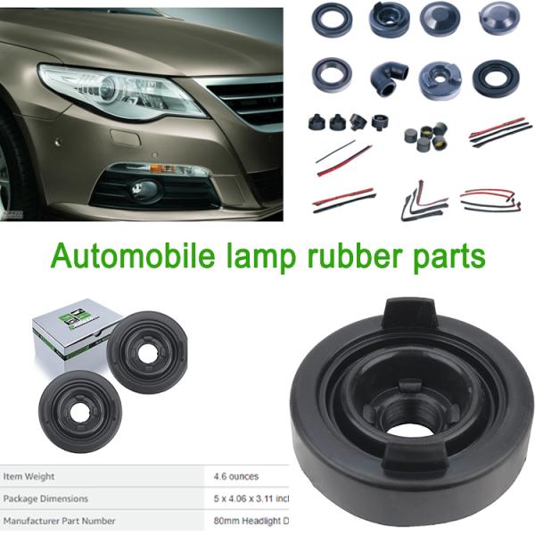 Rubber Accessories  Automotive Lamps Rubber Parts Black Epdm Car Headlight Rubber Cover