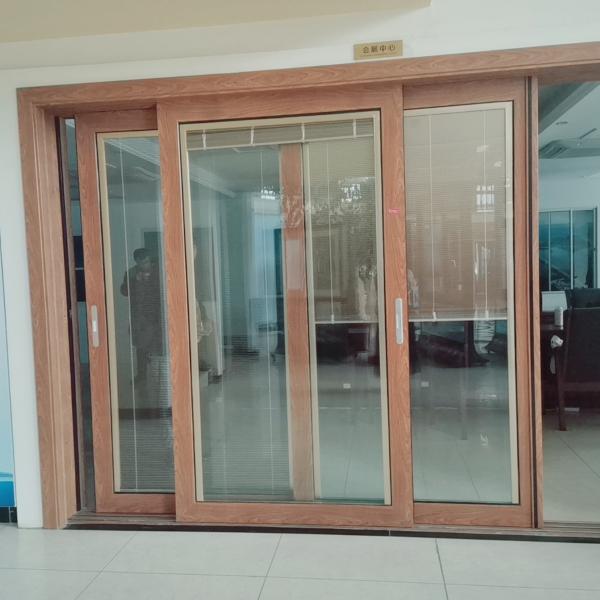 Portas deslizantes de alumínio pesado para edifícios comerciais