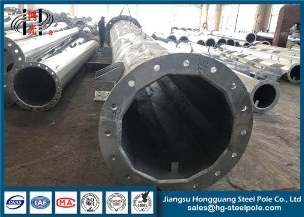 polo de aço galvanizado 16m com modo da flange, transmissão de energia Polos