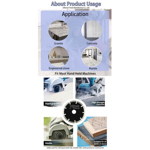 High Speed Dry Diamond Saw Blades / 200mm Diamond Tile Cutting Blade