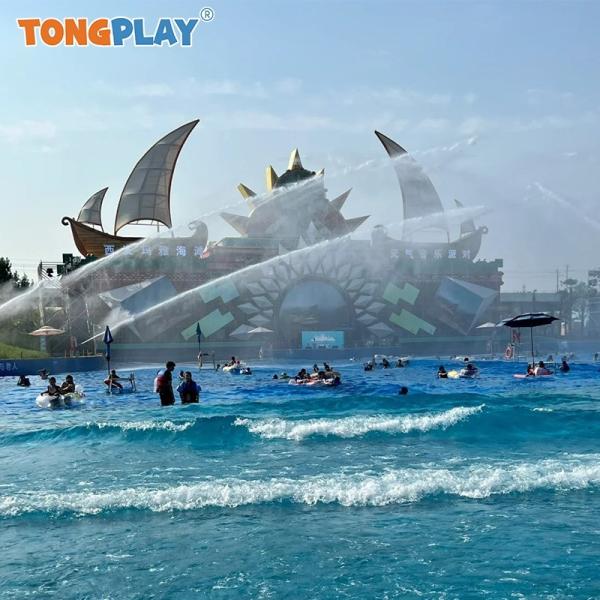 Outdoor Tsunami Wave Pool Fiberglass Steel Water Playground Equipment