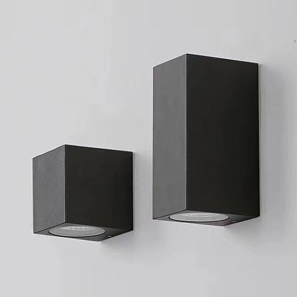 Squaer Wall Mounted Led Spotlights , 6000K 6w Black Wall Mount Light Fixture