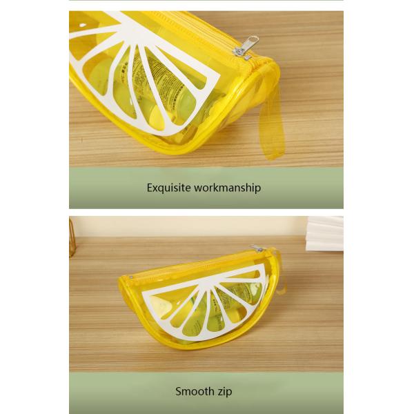 Waterproof Zip Wash Bag Customized Large Capacity PVC Cosmetic Bag with Fruit Design