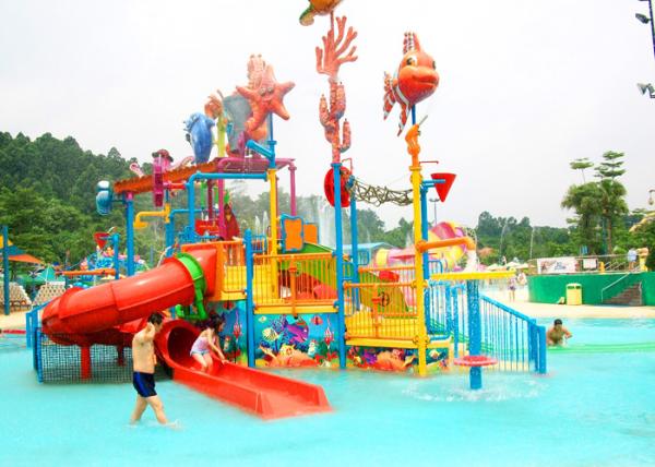 Jungle Gym Outdoor Water Playground Equipment 15kW Power For Amusement Park