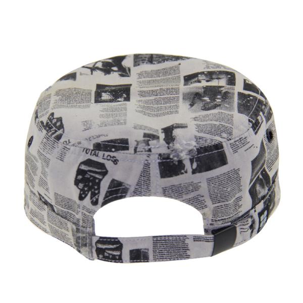 Customizable Military Canvas Hat Pre Curved PU Leather Binding