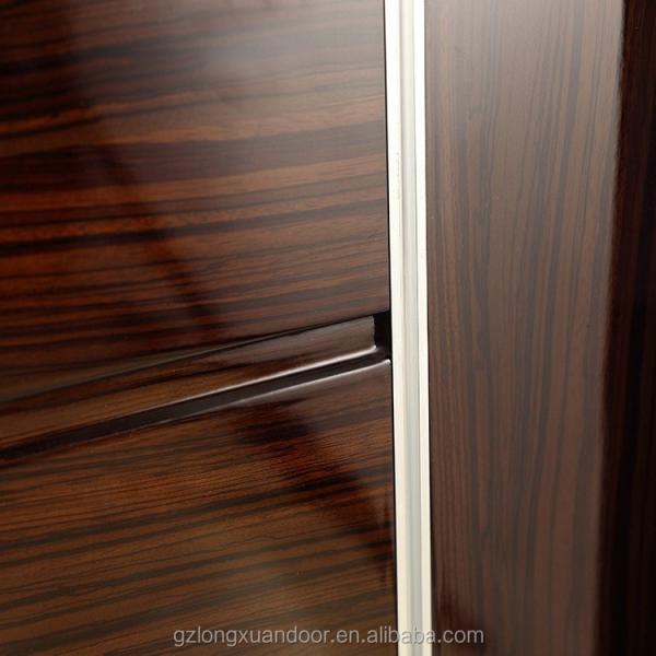 2.1m Height Interior HDF Solid Core MDF Doors With Aluminium Strip