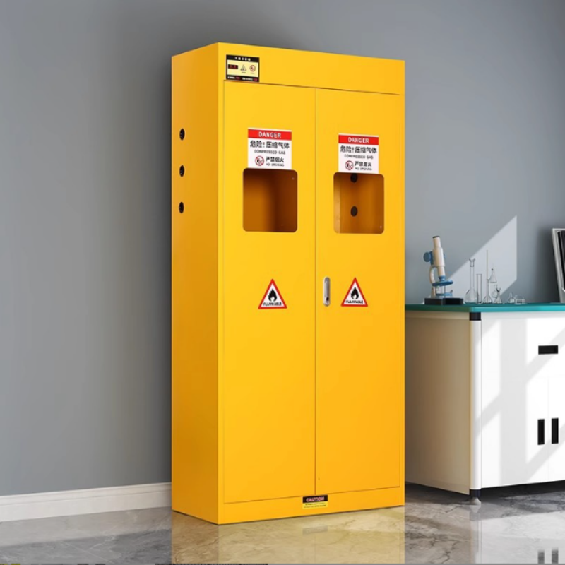 Heavy Duty Gas Cylinder Cabinet All Steel Gas Bottle Storage Cabinet Corrosion Proof