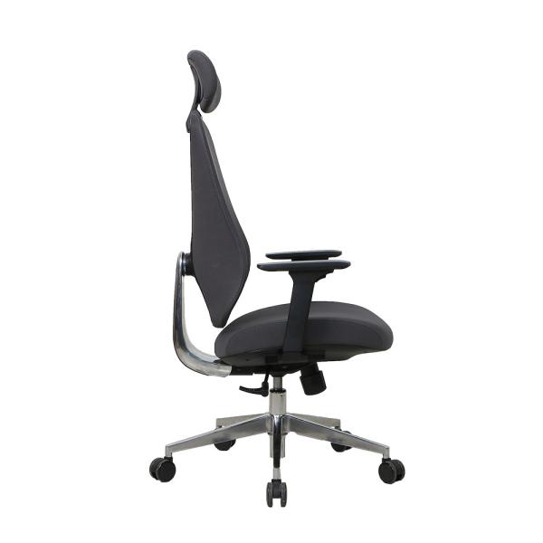 PU Pad High Back Black Breathable Ergo Infinity Mesh Chairs With Headrest And Lumbar