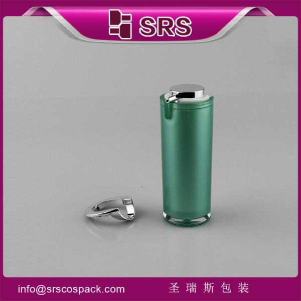 A021 15ml 30ml 50ml painting green color airless pump bottle,manufacturing cream bottle