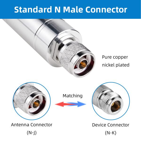 На открытом воздухе крытая всенаправленная антенна 5.8dBi 915MHz LoRa с кабелем 10ft ультра малопотертым