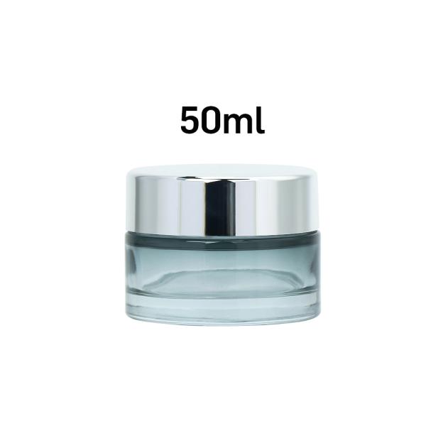 Custom Round Glass Bottle for Lotion Cream Serum Cosmetic Packaging