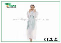Pavilhões de chuva descartáveis de polietileno branco/transparente para uso feminino em fábrica ou oficina