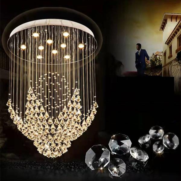 Высота 1000mm потолочного освещения E14 AC265V Кристл привесная