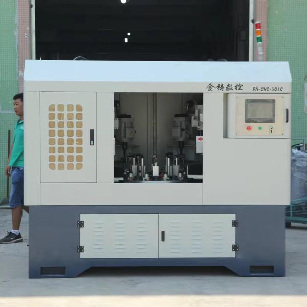 4 Grinding Heads Rotary Table Metal Polishing Machine For Stainless Steel Aluminum Products Mirror Polished