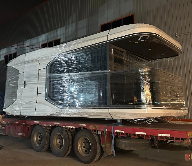Modern Micro Luxury Stylish Glamping Capsule Intelligent Space System-Prefab Container House Modular Tiny House Design