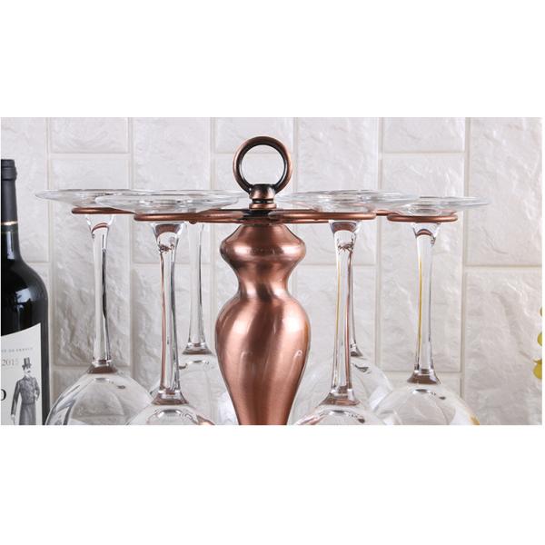 Detachable 600G Wine Glass Tree Stand Six Hooks Stainless Steel Glass Holder