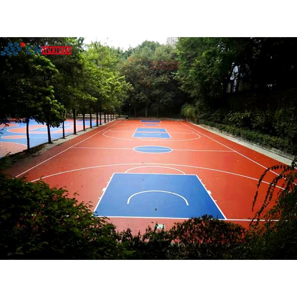 Green Outstanding Strong Abrasion Resistant SPU Sports Flooring Skid Resistant