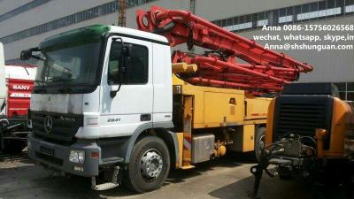 300 Kw Used Concrete Pump Truck Mounted Concrete Pump With Benz Truck Chassis