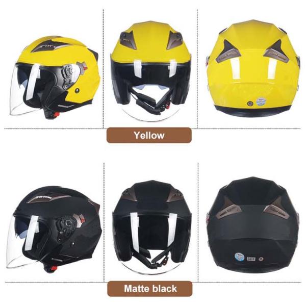 XS/S/M/L/XL/XXL DOT ECE Approved White Open Face Motorcycle Helmet with Visor Anti-fall Breathable