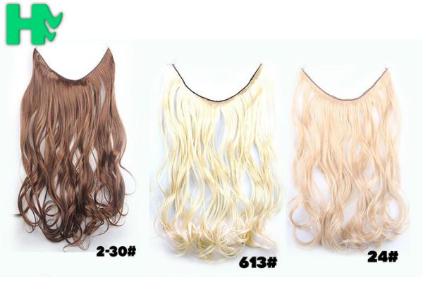 Fashionable Colorful Synthetic Clip In Hair Extensions High Temperament Hair For Women