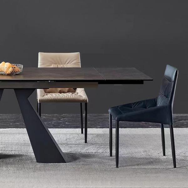 StylishExtend Rectangular Ceramic Marble Dining Room Table