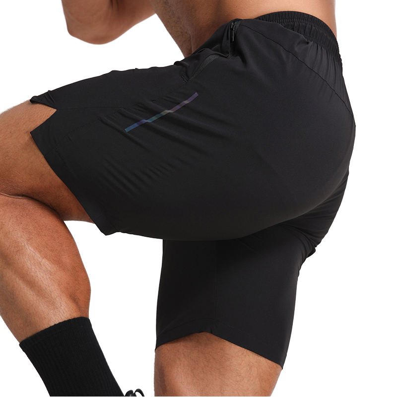 Men's High Quality Fitness Running Shorts Breathable Quick-Drying Material Knee Length Summer Back Pocket Pocket Plain Design