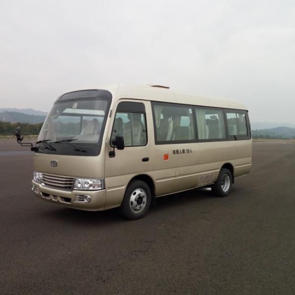 7m 25 Seater Diesel Transportation Coaster Bus with Euro 4 Emission and Leaf Spring Suspension