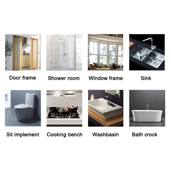 Clear Weatherproof Neutral Silicone Sealant Doors Windows External Wall