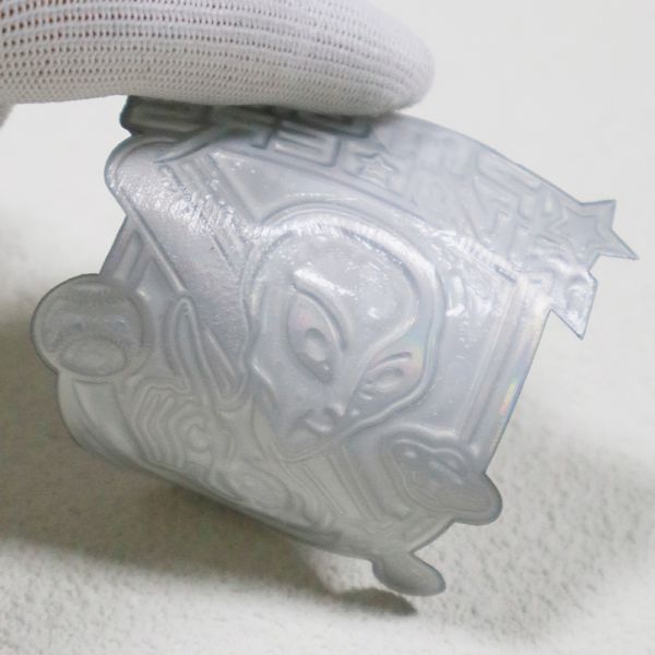 Custom Iridescent TPU Voltage Patch - Holographic 3D Alien Logo Badge for Sportswear