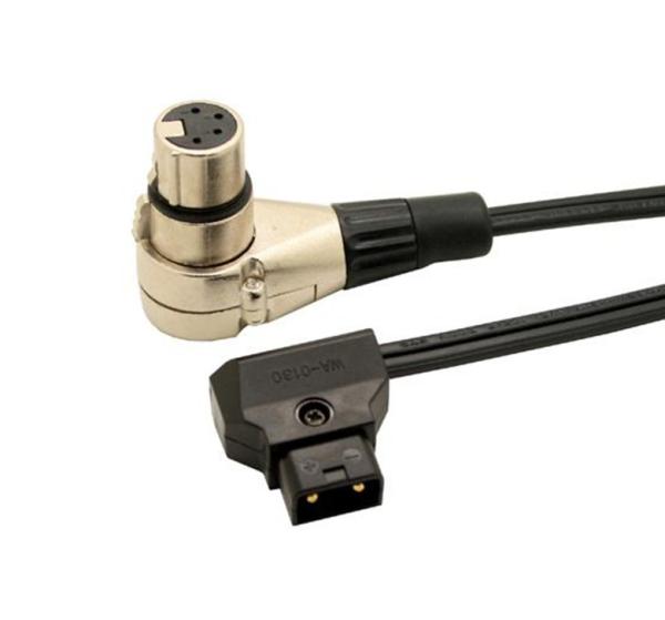 0.5m Luxury D-Tap Male to metal 4Pin XLR angled cable