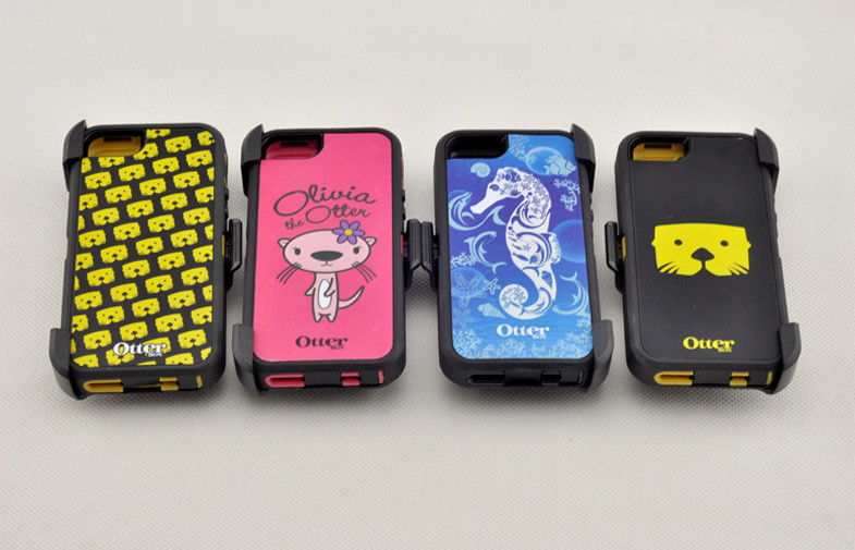 Outterbox For Iphone 5 Hard Shell Case , Multi Gold PC / TPE With 3 Layers