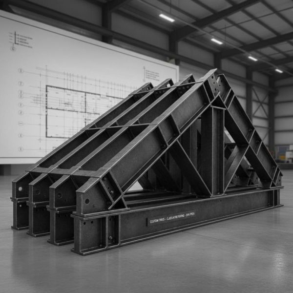 Customizable Heavy Duty Truss with 30% Roof Pitch and Class A Fireproof Rating for Large Scale Buildings