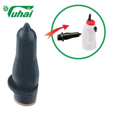 Yuhai Peixe Negro mamilo para vacas frasco de alimentação, mamilos de alimentação de bezerros para gado balde de alimentação, alimentador de gado