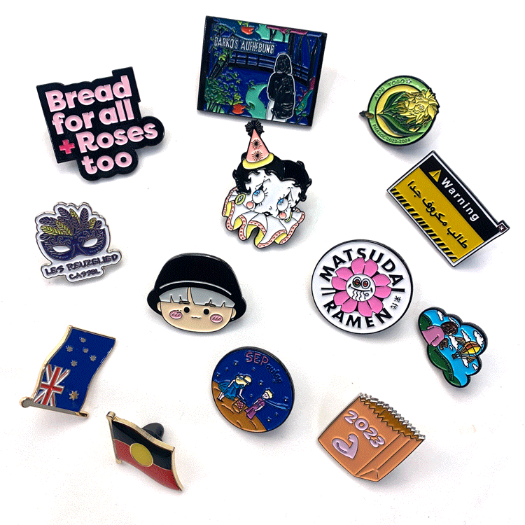 Bulk High Quality Customized Logo Soft Enamel Lapel Pin Metal Badge with 1.5mm Thickness