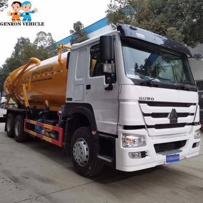 9750×2500×3970mm Howo 20 Cubic Vacuum Sewage Suction Truck Environmental Protection