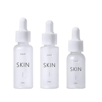 PET Frosted Dropper Bottle Transparent Dropper Serum Bottle 20ml 25ml 35ml For Skincare