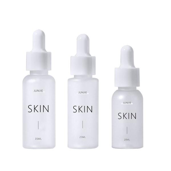 PET Frosted Dropper Bottle Transparent Dropper Serum Bottle 20ml 25ml 35ml For Skincare