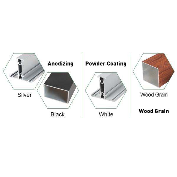 6063 Series Extruded Sliding Window T6 Aluminum Profile Frame