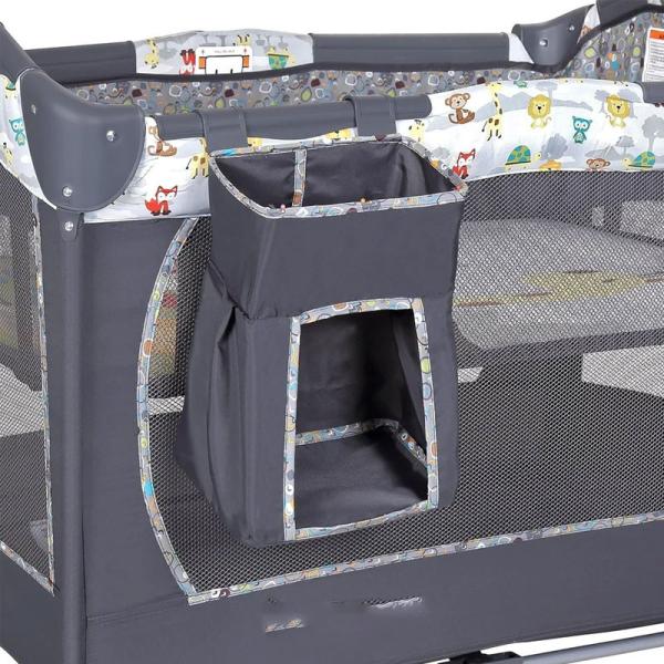 CJ-CB-YXC0001 Cama do lado da cama do bebê Cesto de dormir Costura Cama infantil Cama móvel de armazenamento dobrável Berço