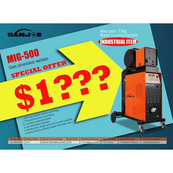 500A Pulse MIG Welder Digital Multi Functional 15kg Wire Spool