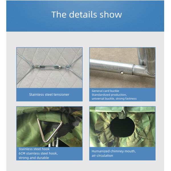 Oxford Military Camping Gear Camouflage Waterproof Tent 5*10*1.8*3.1m