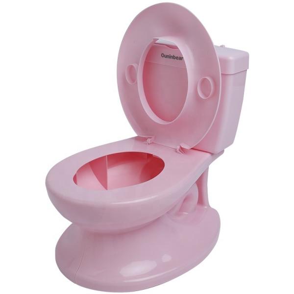 Pink Plastic Baby Potty Toilet Trainer with Customized Logo - EN71 Certified