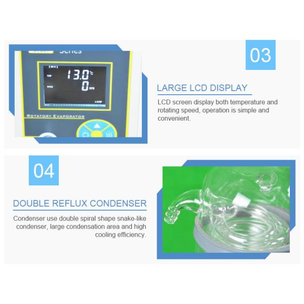 Испаритель RE стеклянной лаборатории выгонки 5000E роторный